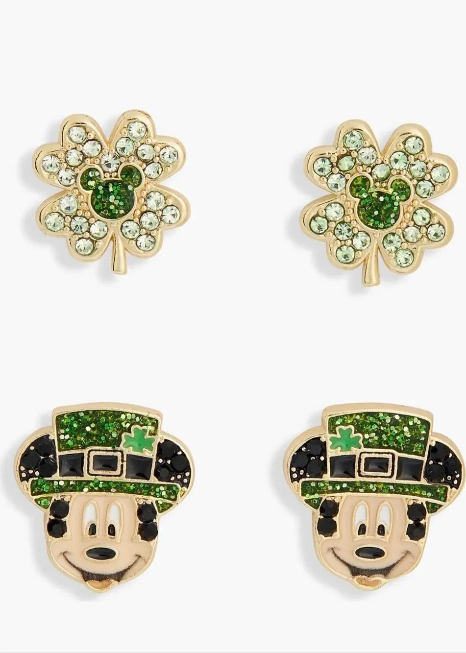 BaubleBar × Disney® Saint Patrick's Day Set of 2 Mickey Mouse Stud Earrings